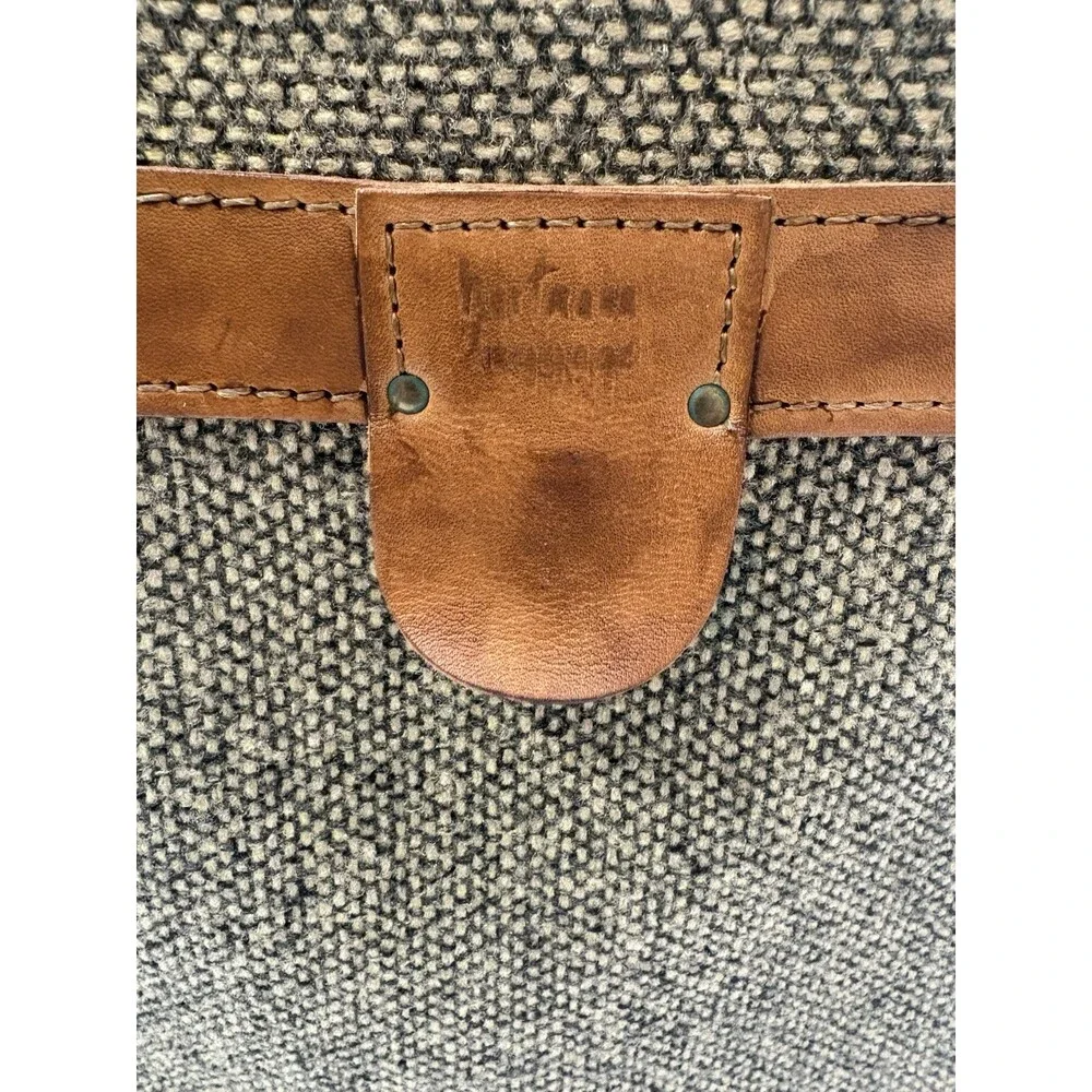Vintage Hartmann Messenger Bag Leather and Tweed Buckle Shoulder Strap